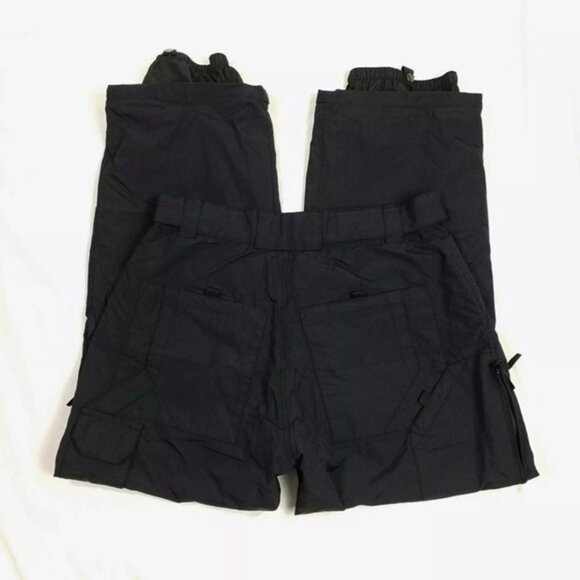 B360 Aquaphile Black Lined Nylon Adjustable Waist Snow Pants Mens Medium - Picture 9 of 16